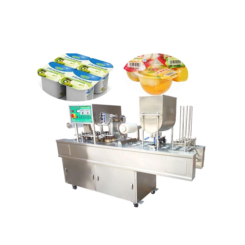 Liquid Thermoforming Tray Yogurt Cup Filling And Sealing Machine