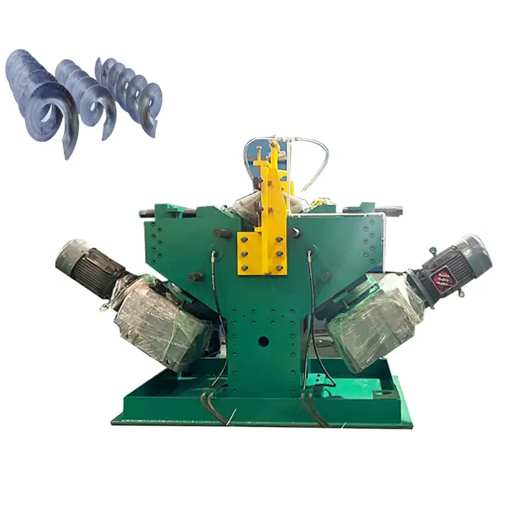 Continuous Spiral Screw Blade Auger Flight Cold Rolling Forming Machine For Conveyor Send to Russia