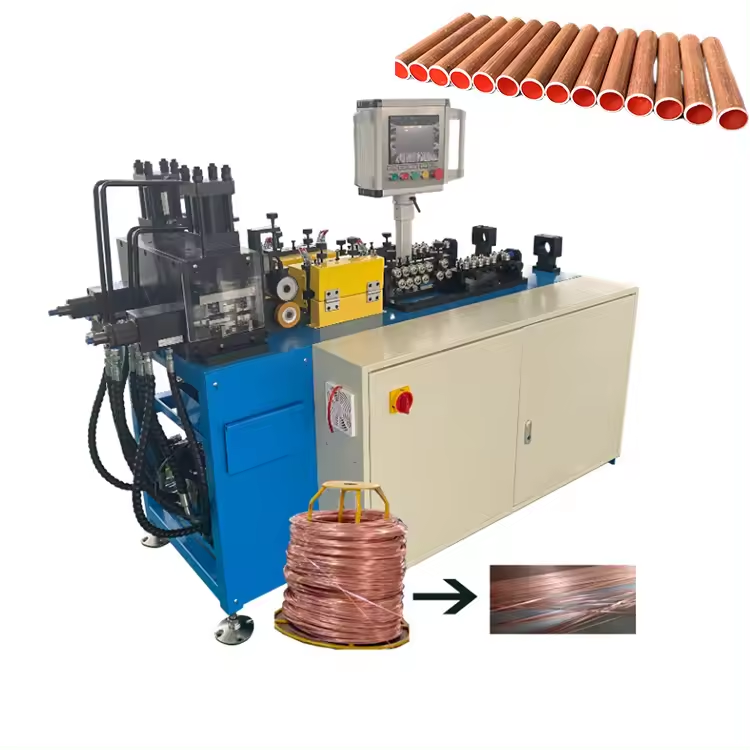 Automatic Burr-free Chippless Coiled Tube Pipe Straightening and Cutting Machine Send to Mexico