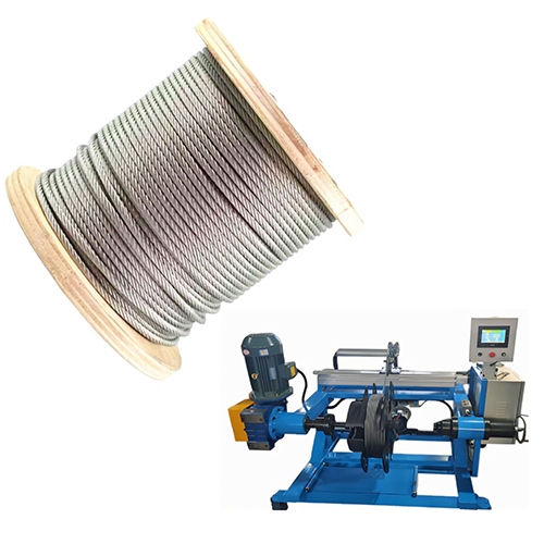 Servo wire rope cutting and winding machine