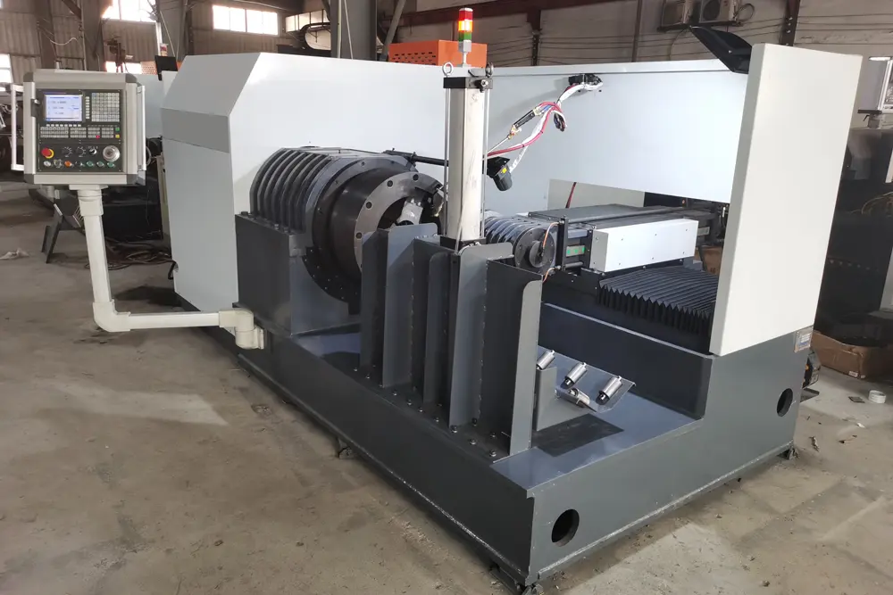 CNC Hot Heat Pipe Spinning Machine For Gas Fire Extinguisher Cylinder Bottom End Shrinking